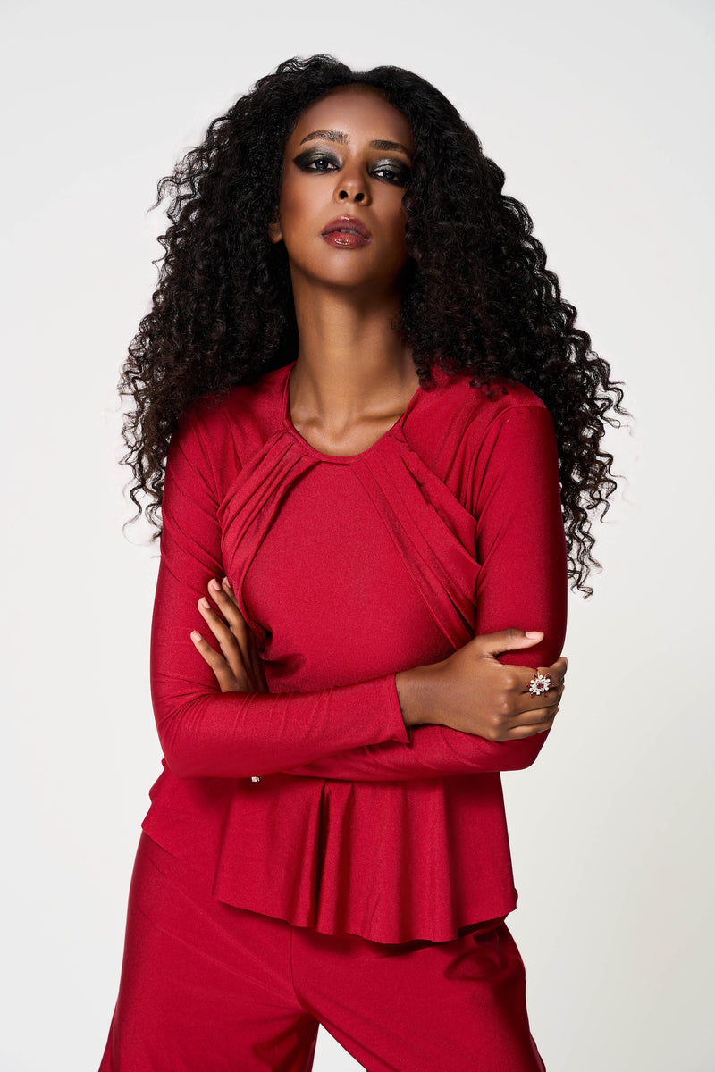Layla Jump Suit, Stretch Jersey, Long Sleves