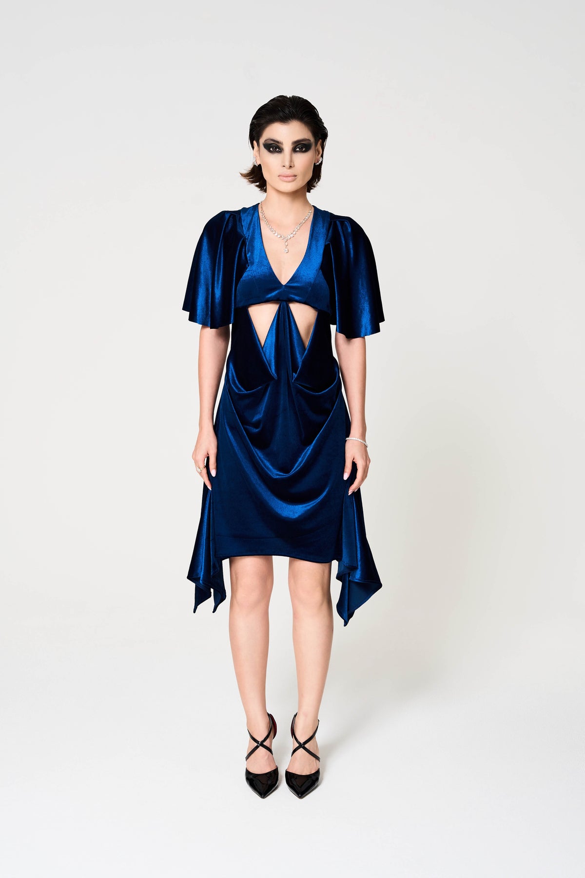 Kate Dress, Stretch Velvet Midi