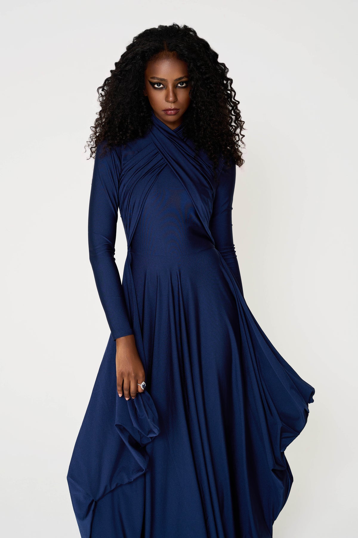 Nadia Dress, Stretch Jersey Long, Sleves