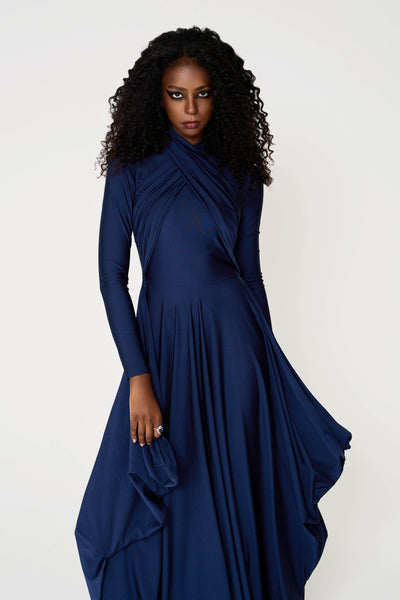 Nadia Dress, Stretch Jersey Long, Sleves