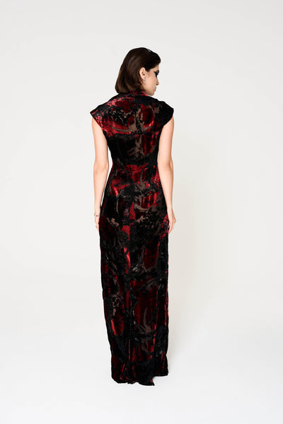 Grace Dress Devore Velvet Long