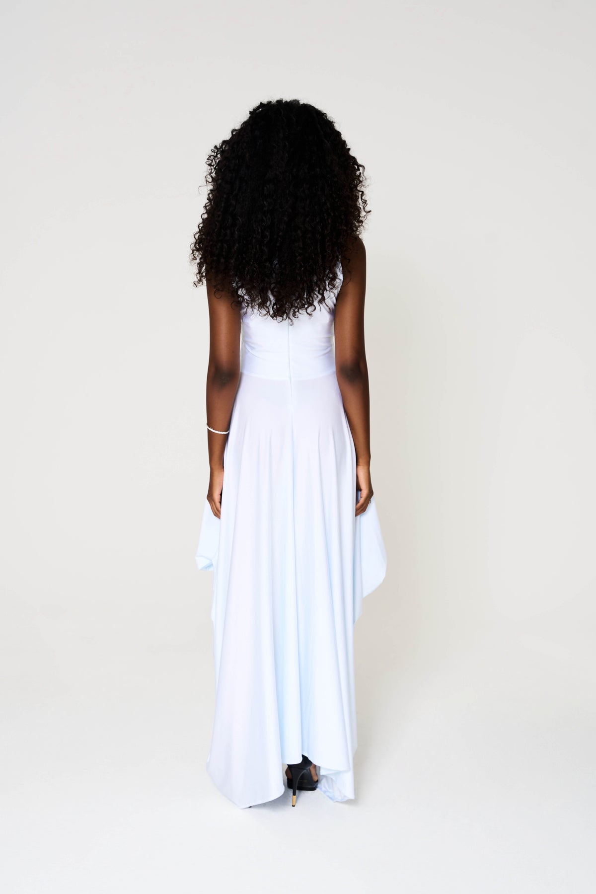 Nadia Dress, Stretch Jersey Long, Front Wrap