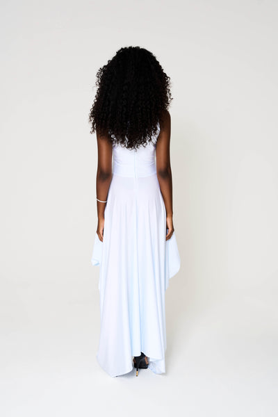 Nadia Dress, Stretch Jersey Long, Front Wrap