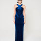 Iryna Dress, Stretch Velvet Long