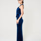 Iryna Dress, Stretch Velvet Long