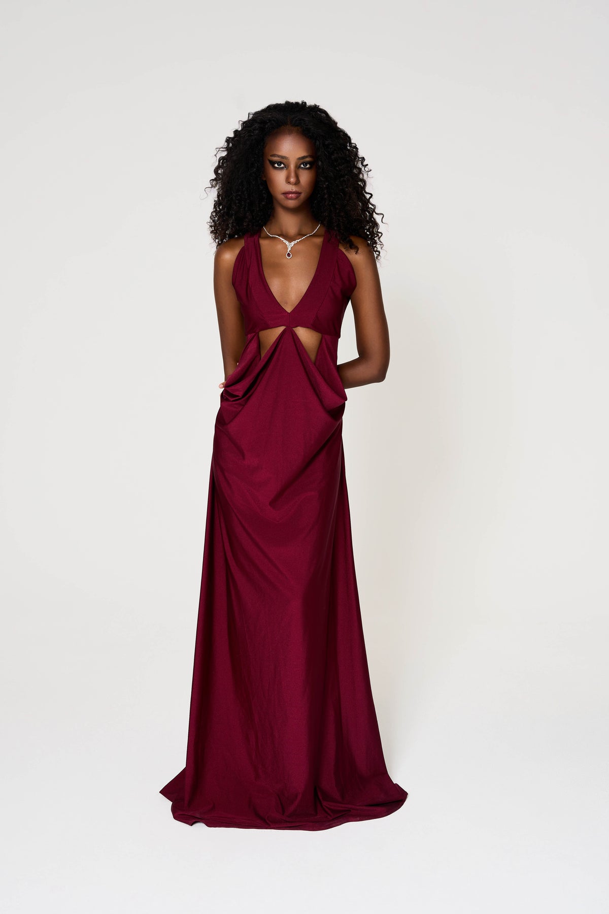 Naomi Dress, Stretch Jersey, Long