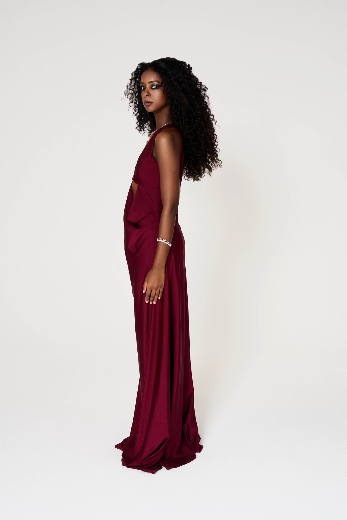 Naomi Dress, Stretch Jersey, Long