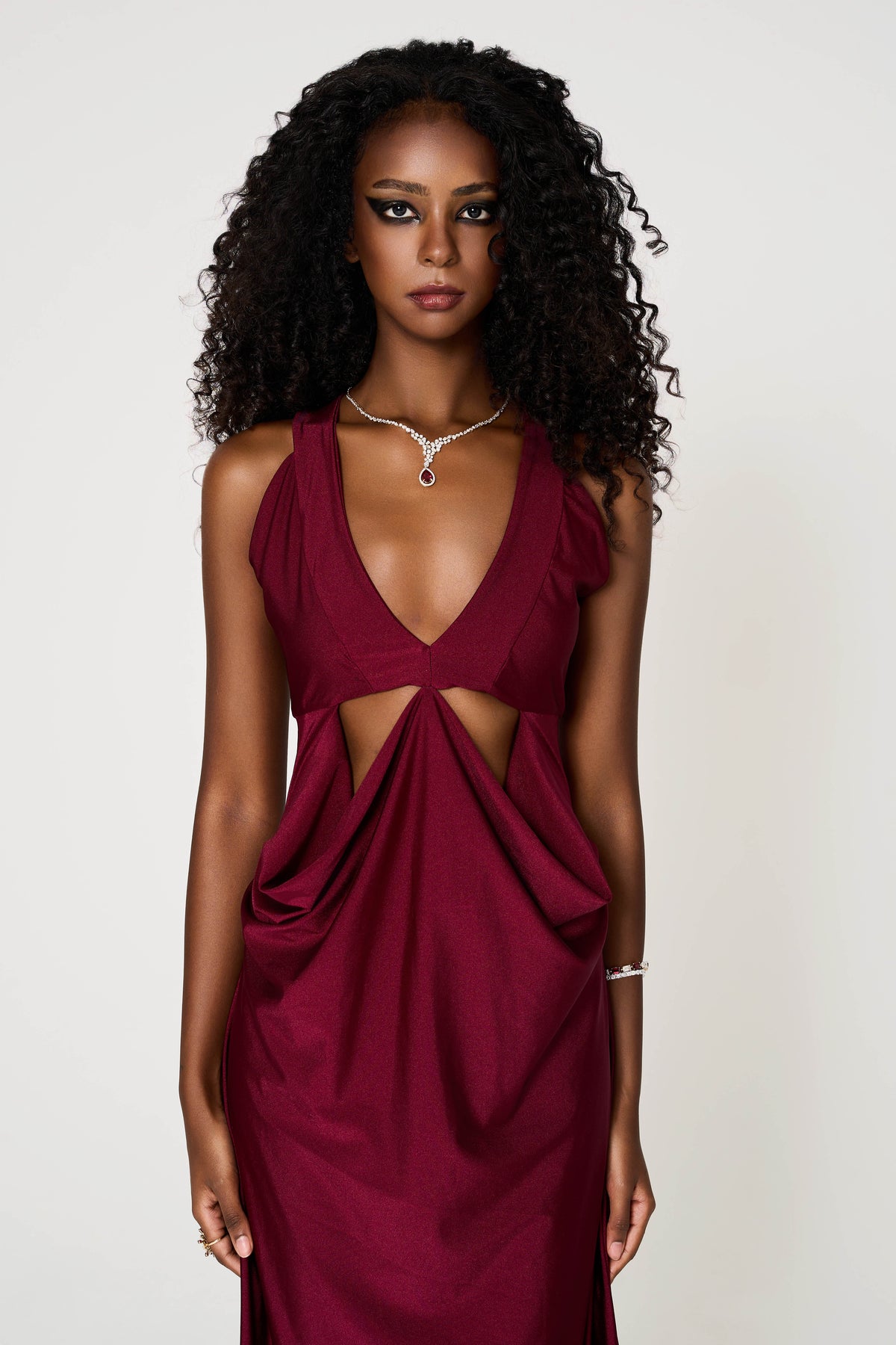 Naomi Dress, Stretch Jersey, Long