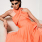 Nadia Dress, Stretch Jersey Long, Front Wrap