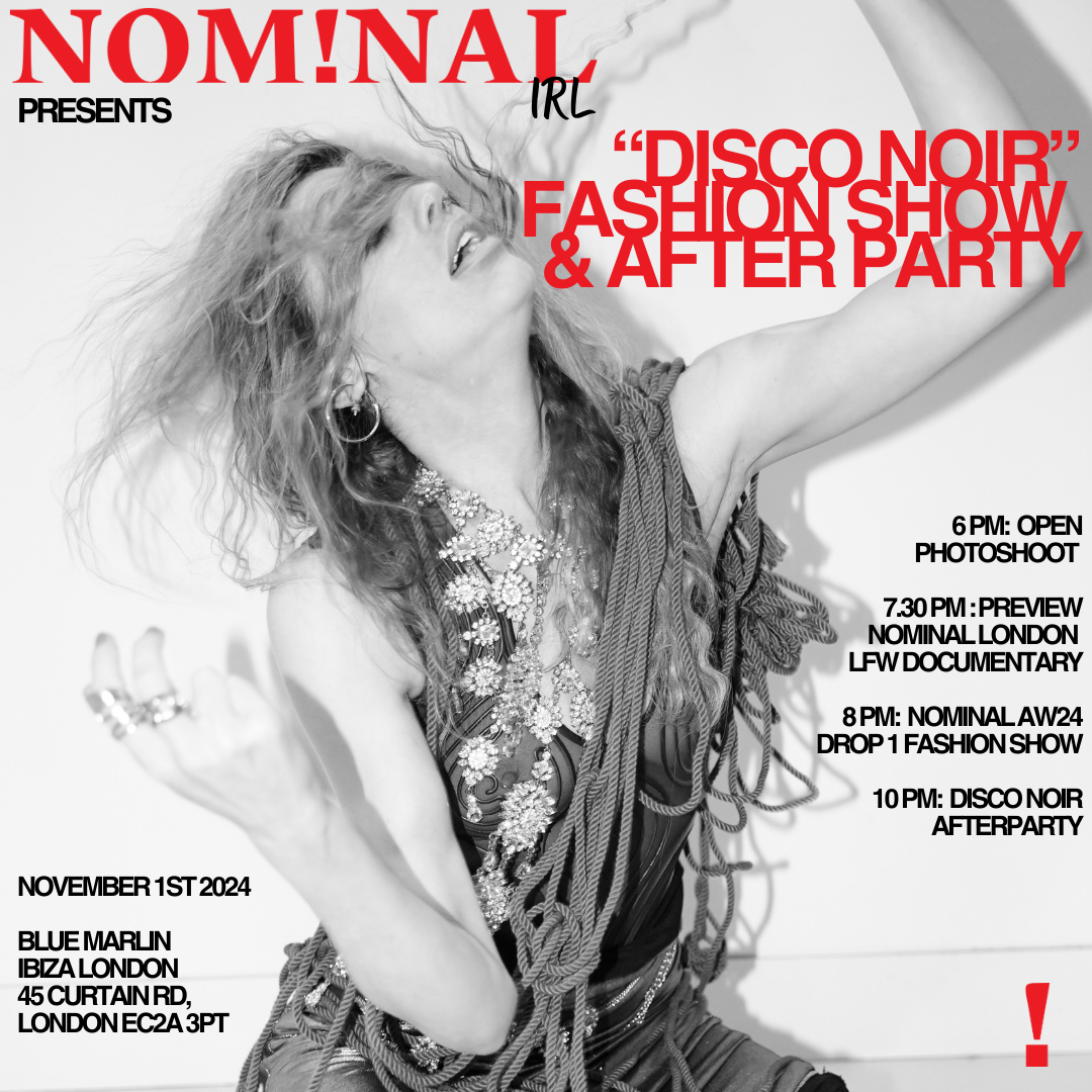 DISCO NOIR FASHION SHOW AND AFTERPARTY ON THE 1ST NOV.