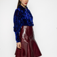 Allegra - Velvet Blouse Blue