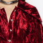 Allegra - Velvet Blouse Red
