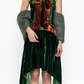 Nova - Assymentric Velvet Dress in Green