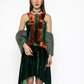 Nova - Assymentric Velvet Dress in Green