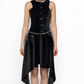Nova - Assymetric Velvet Dress in Black