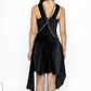 Nova - Assymetric Velvet Dress in Black