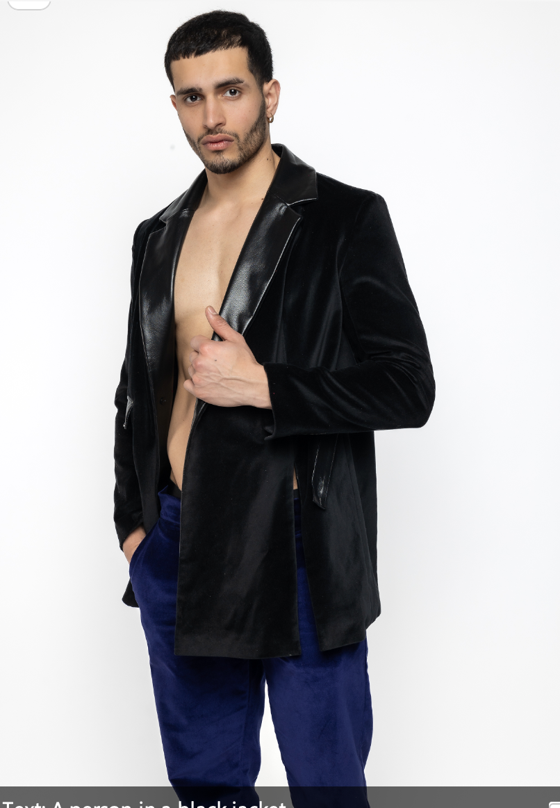 Morgan - Leather Velvet Wrap Blazer