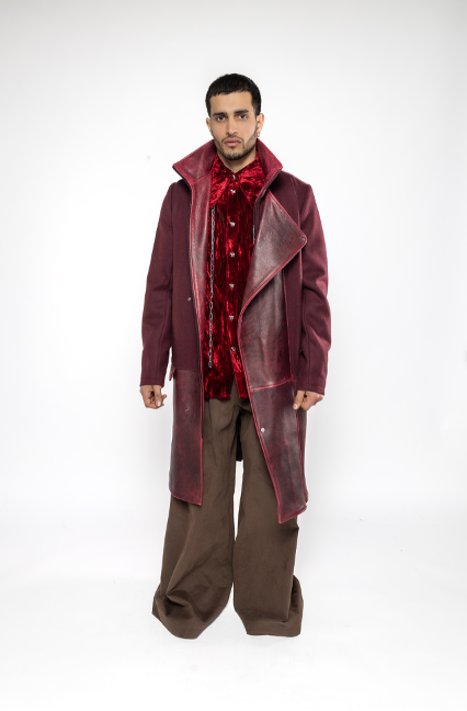 River -  Wide Palazzo Trousers in Brown Cotton