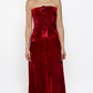 Zoya - Bustier Dress Long - Red