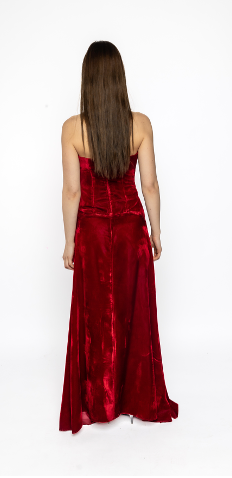 Zoya - Bustier Dress Long - Red
