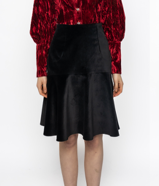 Elodie - Skirt -Black Velvet