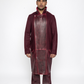 Robin - Leather Wool Coat