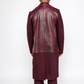 Robin - Leather Wool Coat