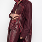 Robin - Leather Wool Coat