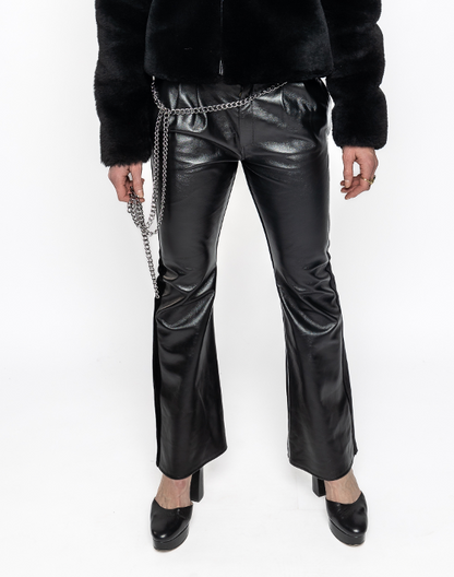 Morgan - Leather Velvet Trousers