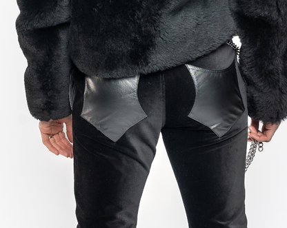 Morgan - Leather Velvet Trousers