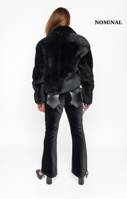 Morgan - Leather Velvet Trousers