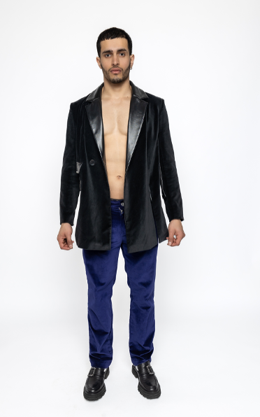 Alex -  Velvet Suit Trousers Purple