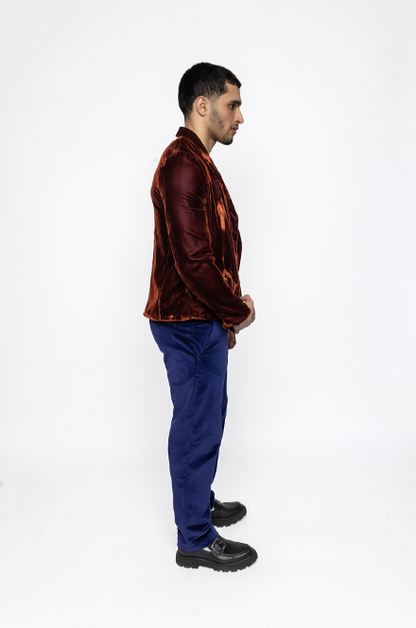 Neo - Suit Jacket in Brown Velvet