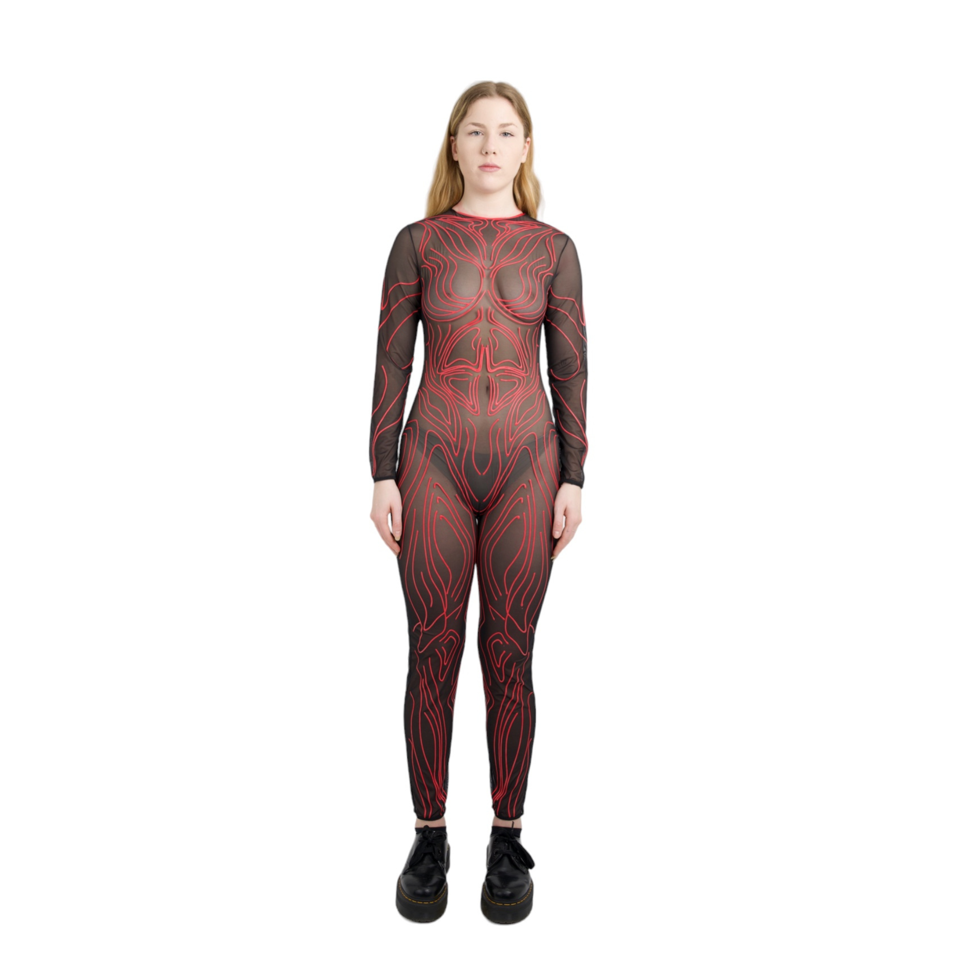 3D Latex Red Catsuit