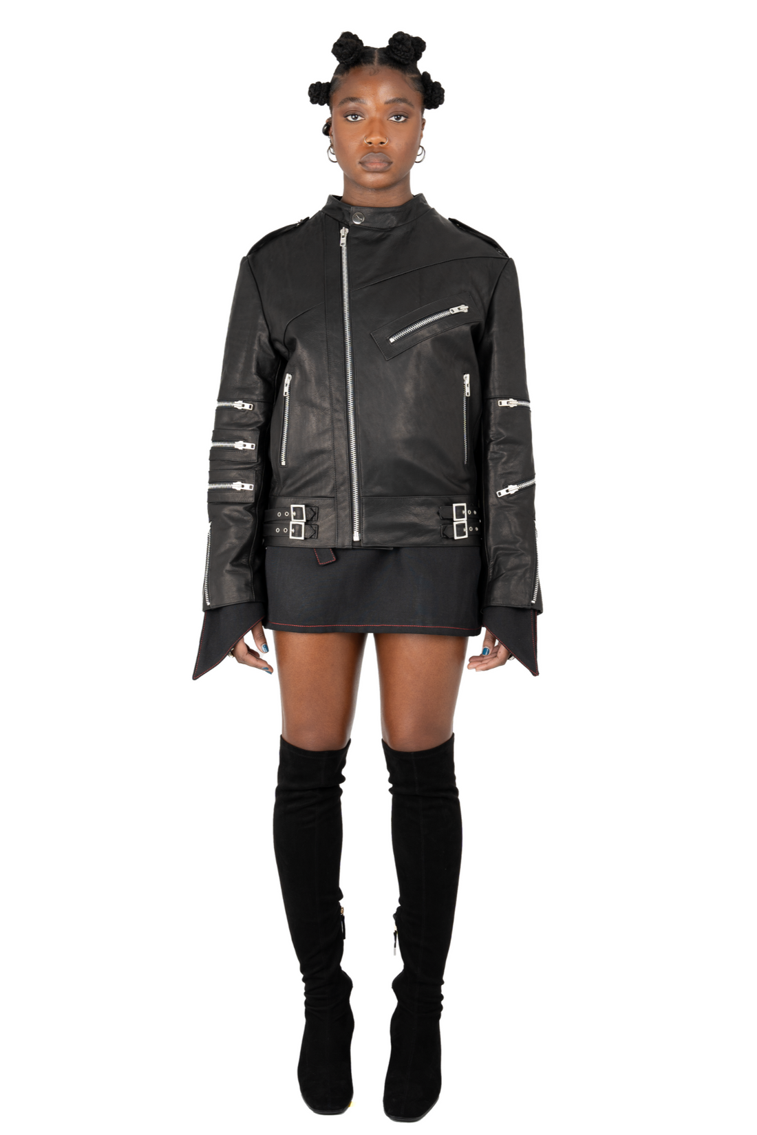 Leather Biker Jacket Black