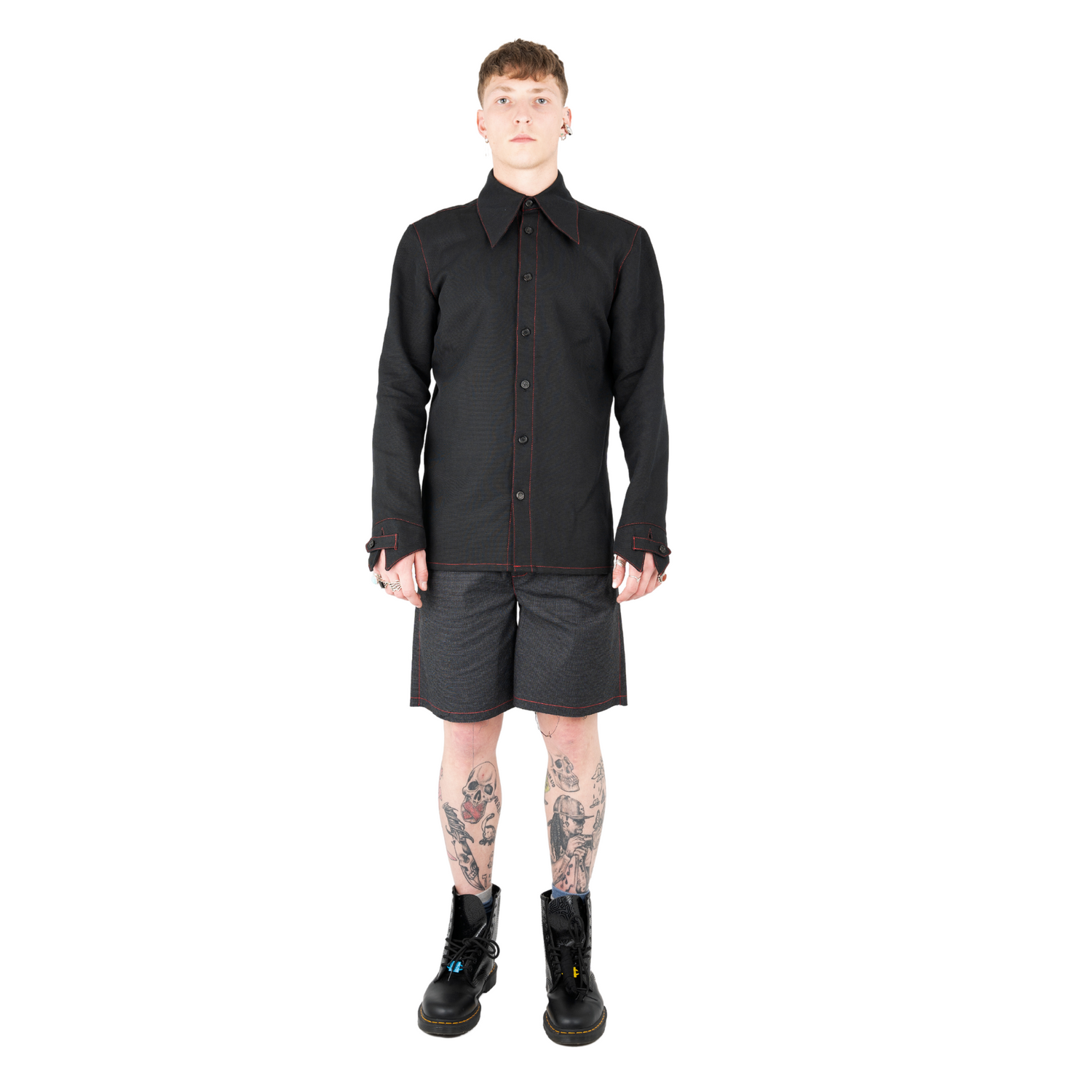 School Shirt Black - Nominal School of Defiance Uniform- Masculine Styling