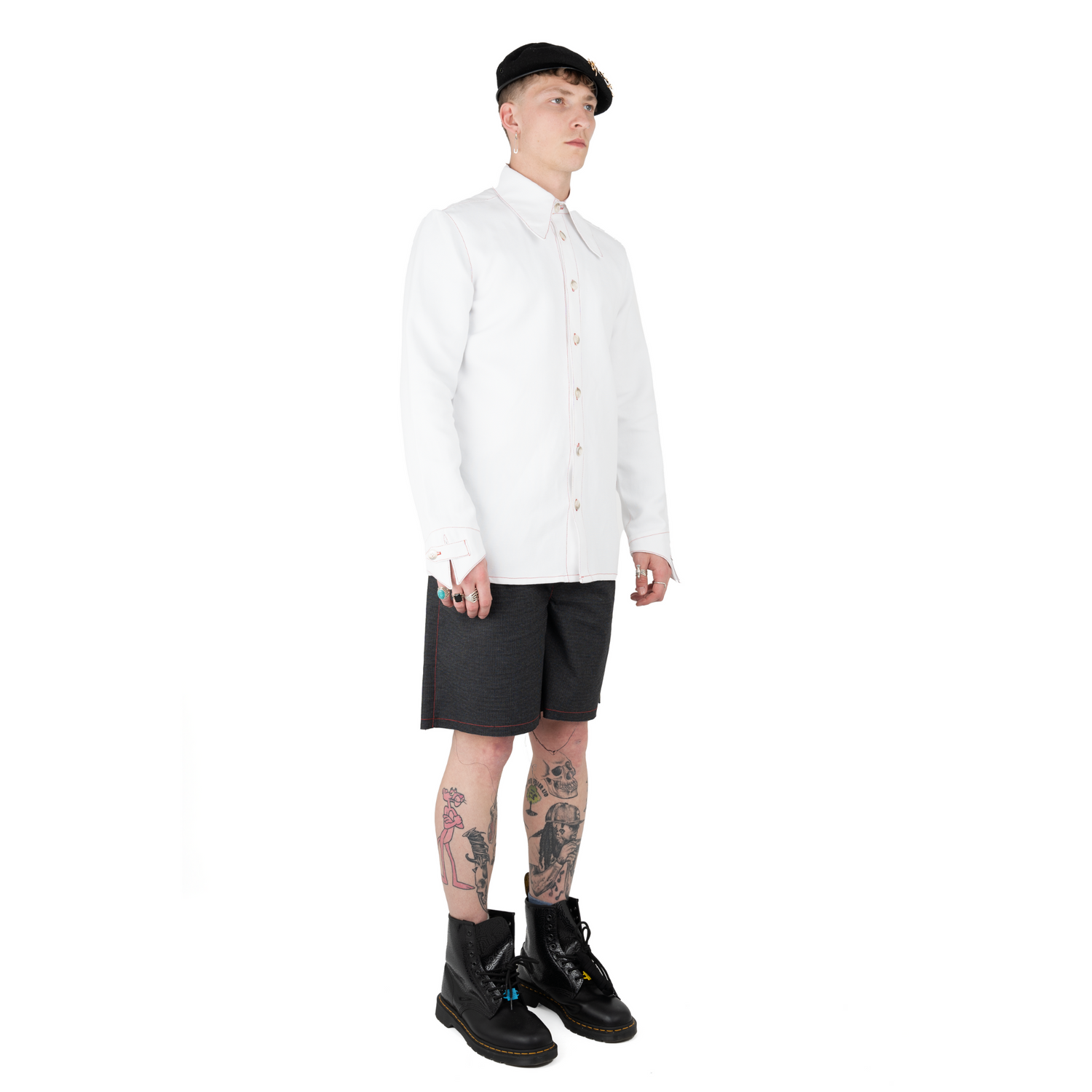 School Shirt  White - Nominal School Of Defiance - Masculine Styling