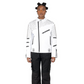 Malcolm White Leather Studded Biker Jacket