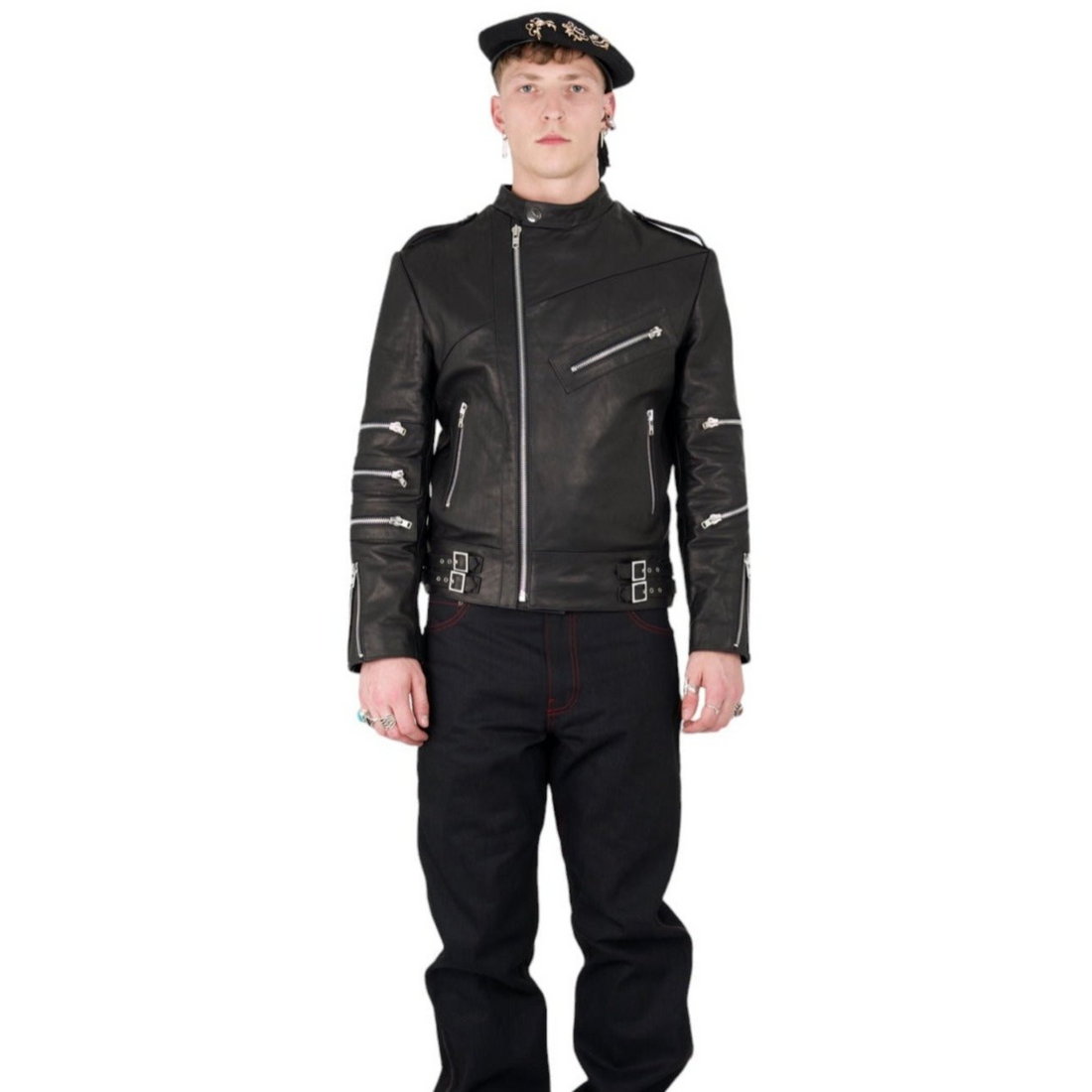 Leather Biker Jacket Black