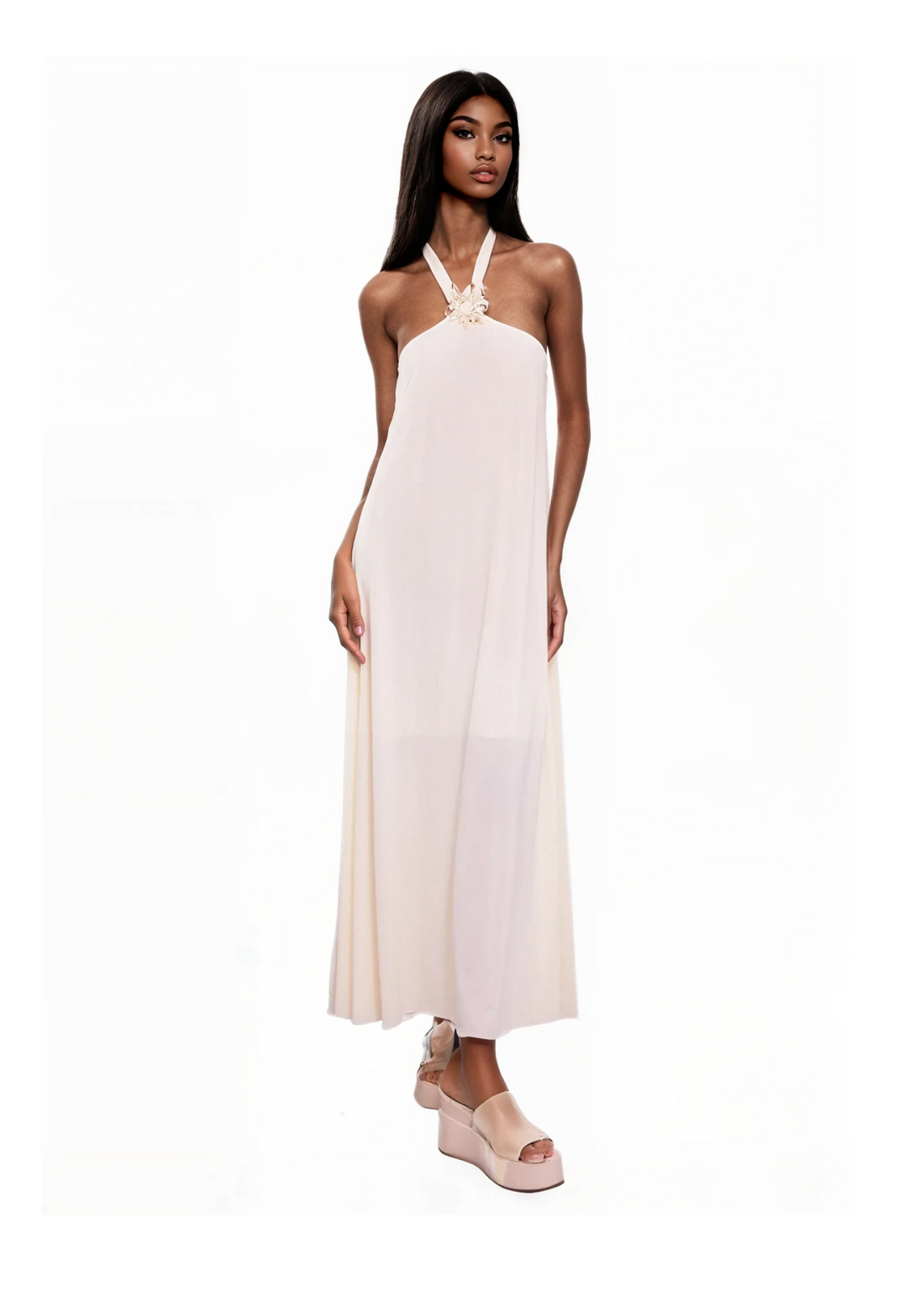 Augustina Dress with Metal Sun Embellishment - PREORDER