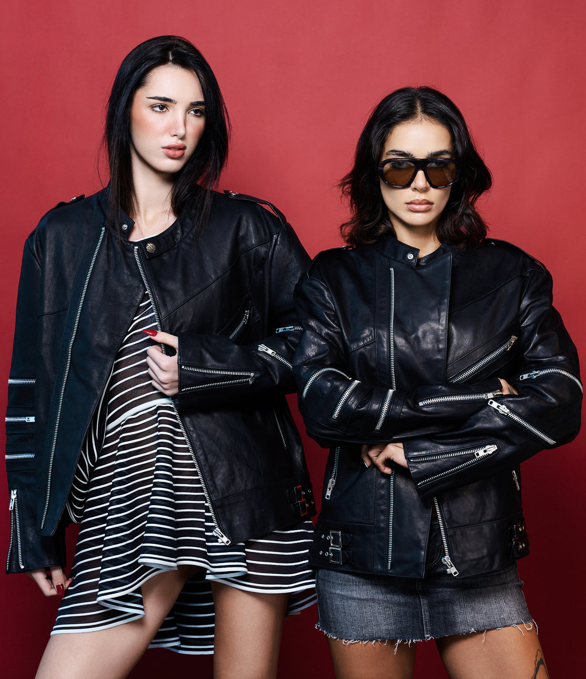Nominal London Black Leather Biker Jacket