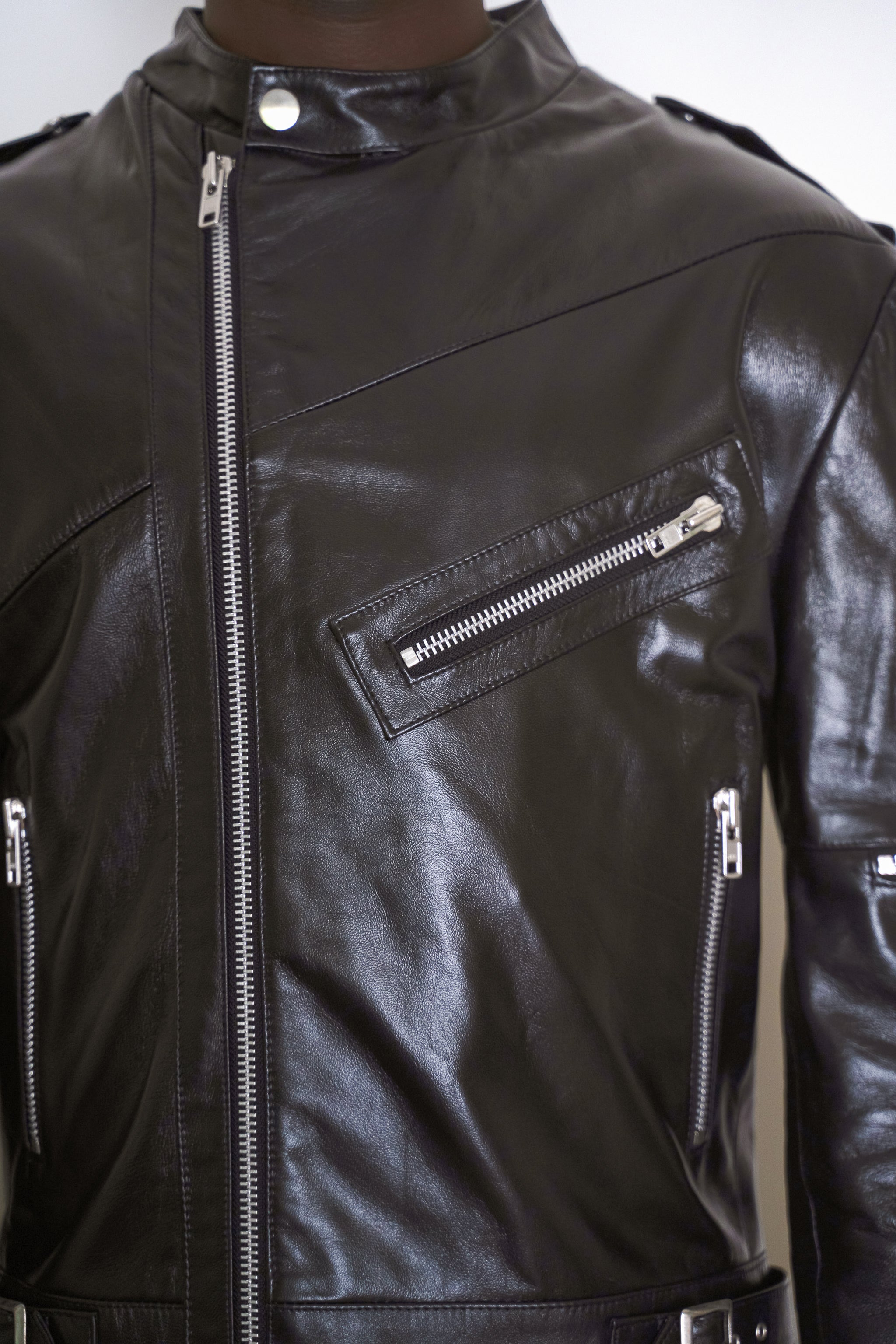 Black Leather Biker Jacket