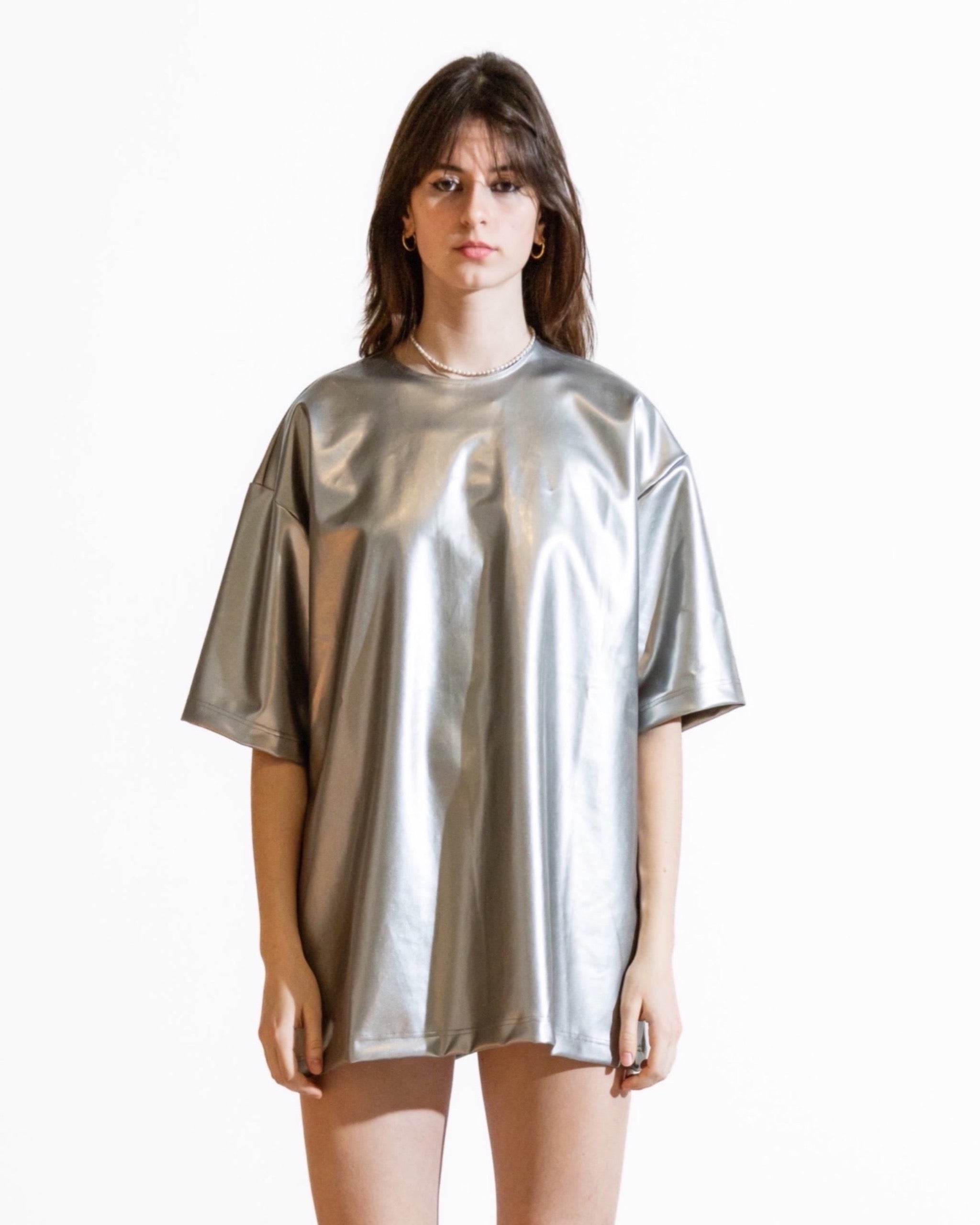 Nominal London Silver T-Shirt Dress