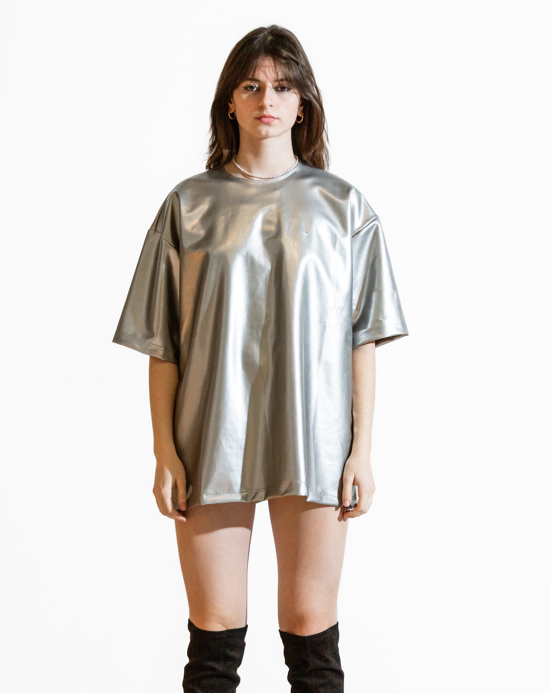 Nominal London Silver T-Shirt Dress